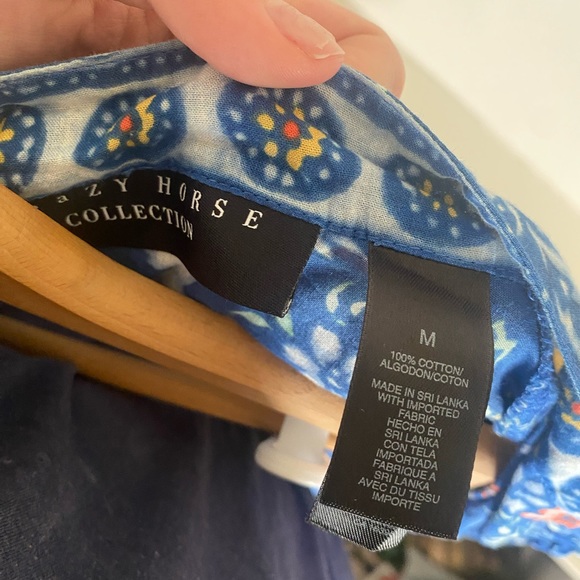 Vintage Crazy Horse Blue Button Up Top and Skirt Set - Picture 4 of 8